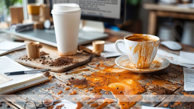 Burnt Coffee Grounds Spilled Coffee Cup Safety Warning Expert Safely Making Iced - iced coffee recipe at home