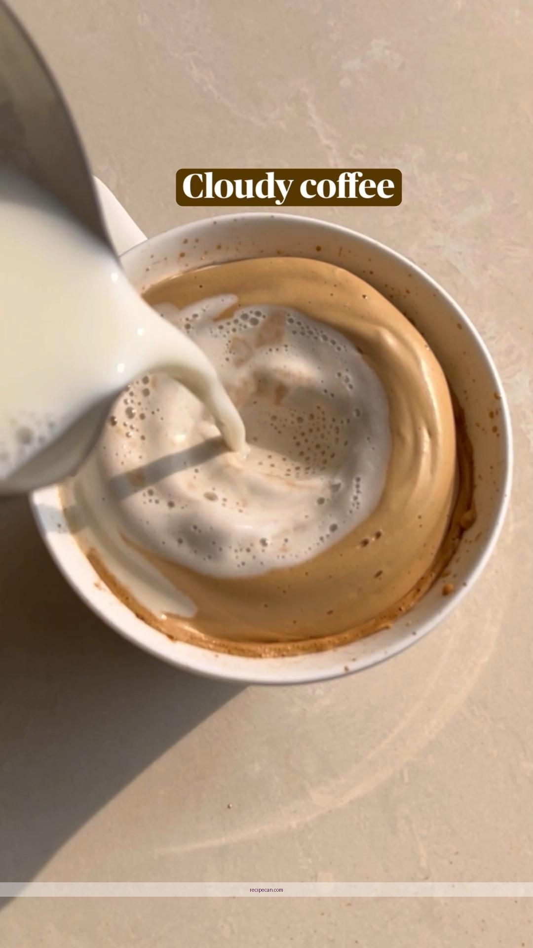 Cloud Coffee Preparation Process Steps Cloud Coffee Recipe Visual - cloud coffee recipe