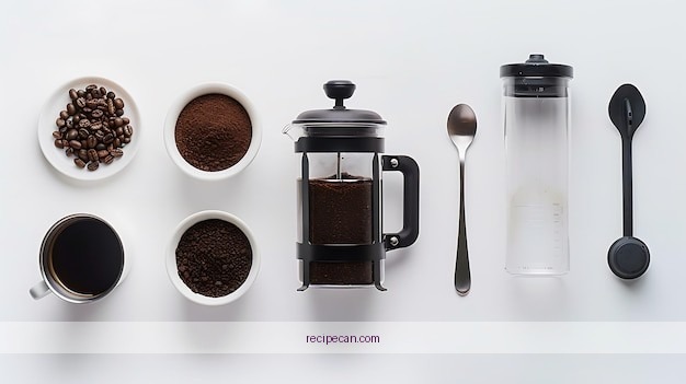 Coffee Brewing Guide Coffee Press Setup Brewing Process Coffee Press Brewing Protocol - coffee press recipe