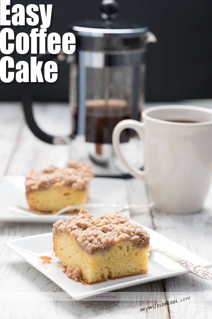 Coffee Cake Baking Process Step-By-Step Ingredients Mixing Easy Coffee Cake Recipe - quick coffee cake recipe
