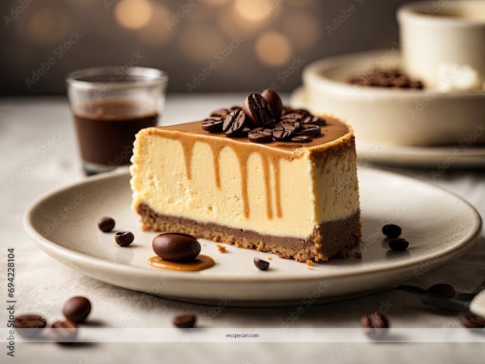 Coffee Cheesecake Slice Homemade Dessert Delicious Coffee Cheesecake Recipe - recipe coffee cheesecake