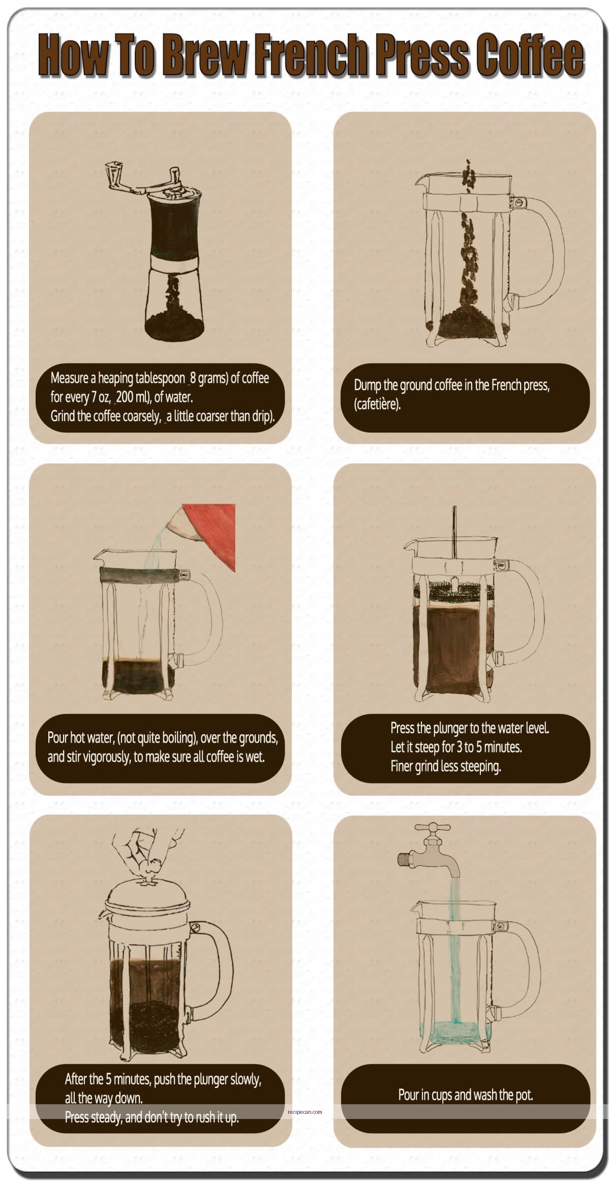 Coffee Enthusiasts Brewing Guide Audience Coffee Press Brewing Protocol - coffee press recipe