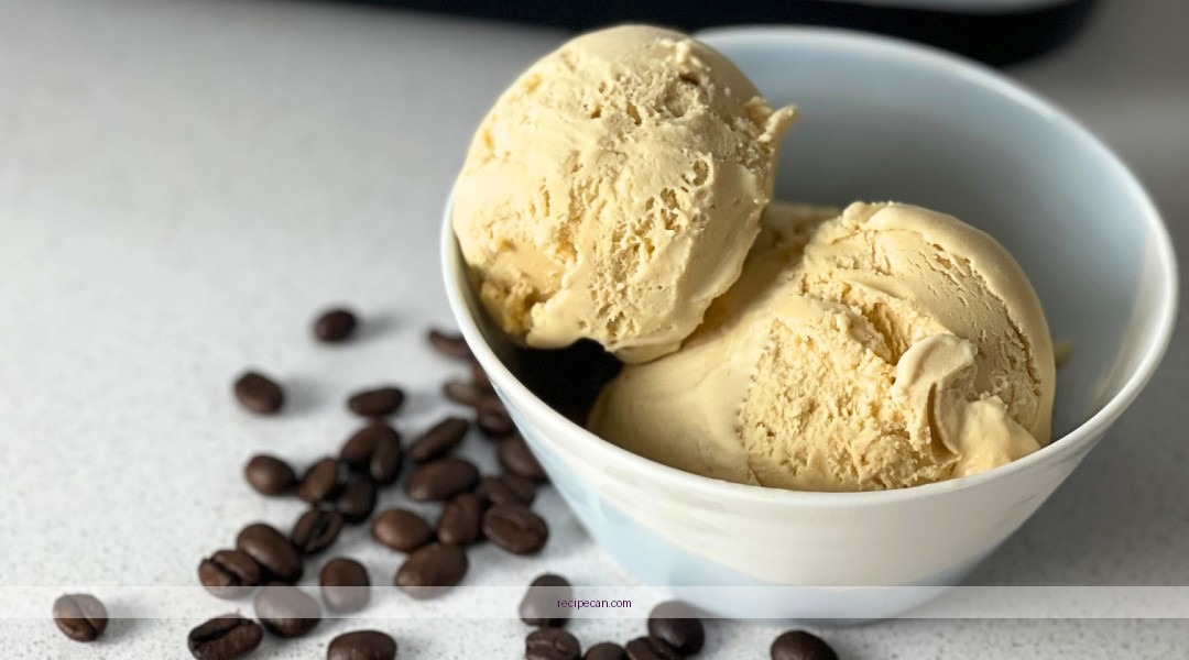 Coffee Ice Cream Making Process Ingredients Bowl Creamy Coffee Ice Cream - creami coffee ice cream recipe