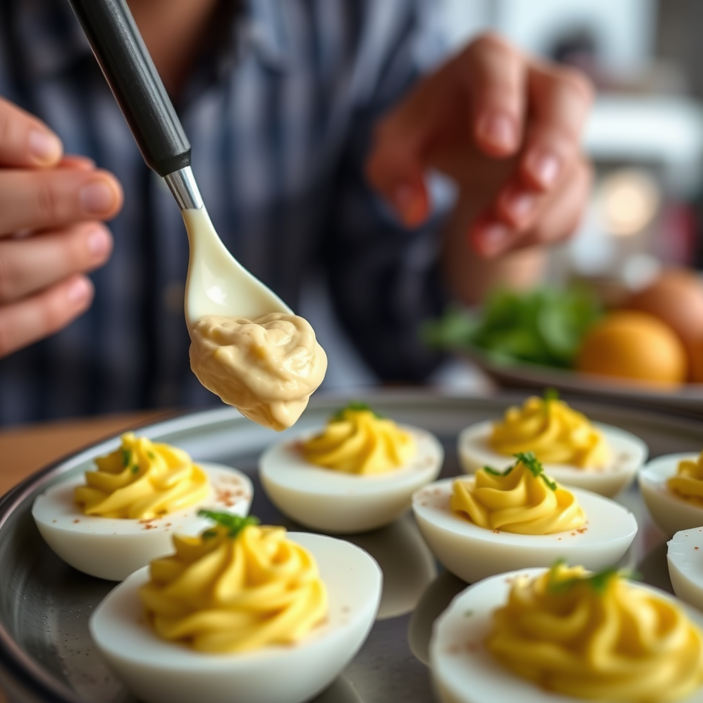 Deviled Eggs - recipe hellmann's mayonnaise