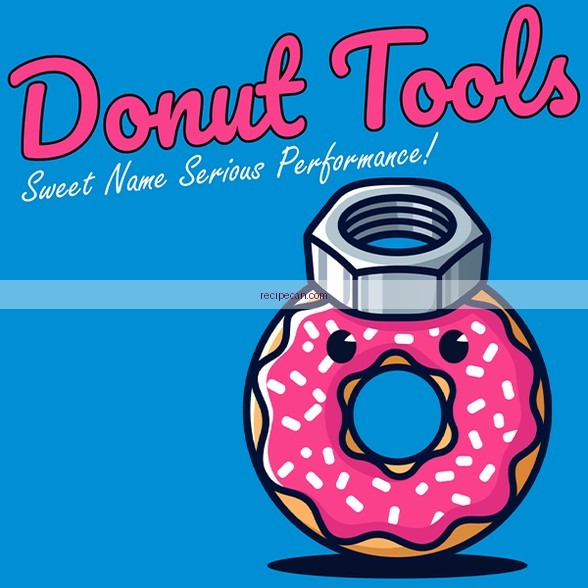 Donut Tools Logo - recipe for glazed donuts