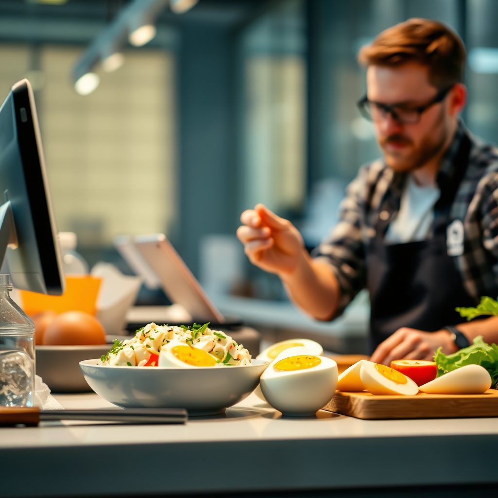 Eggs - simple egg salad recipe mayonnaise