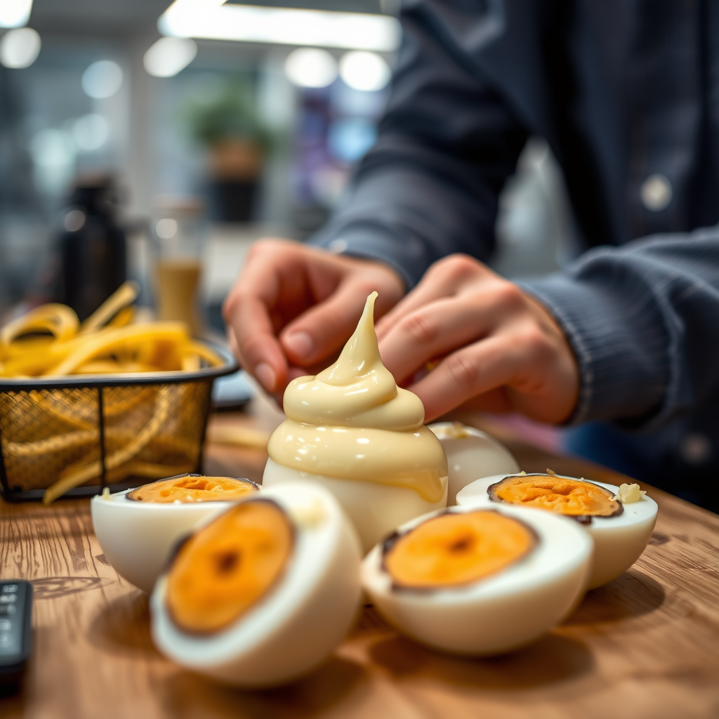 Eggs and Mayonnaise - hard boiled eggs mayonnaise recipe