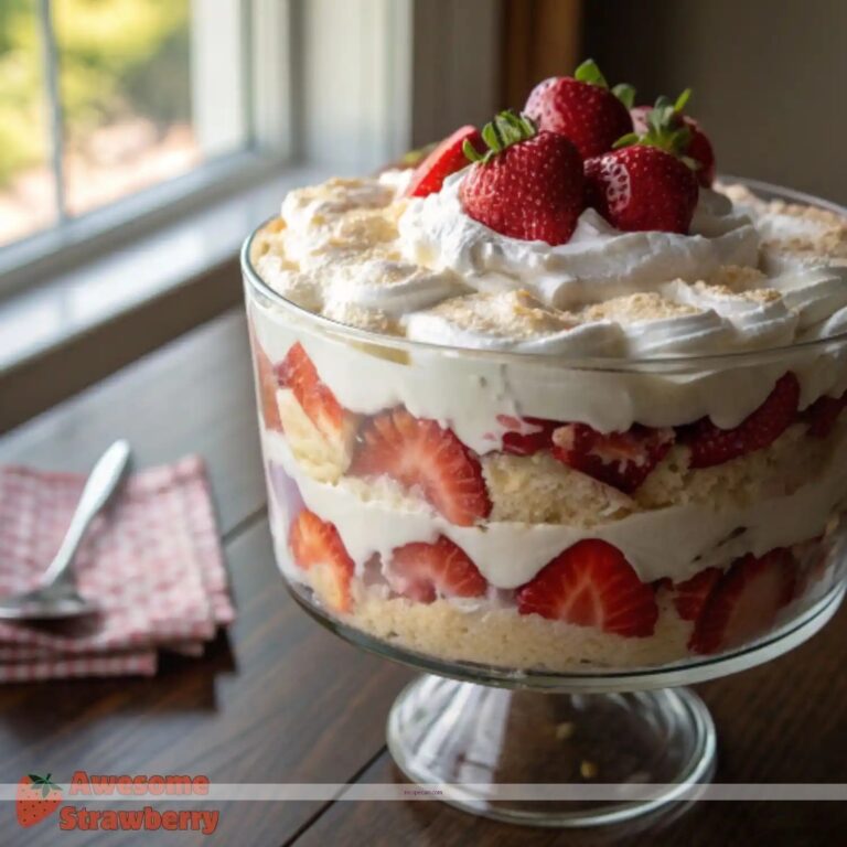 Strawberry Angel Food Cake Trifle Recipe