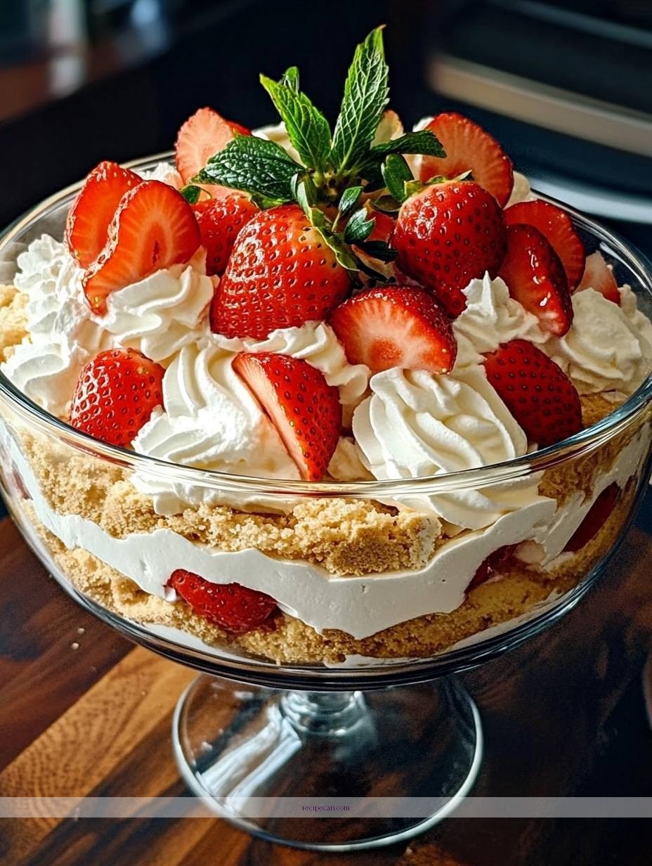Easy Strawberry Cheesecake Trifle Recipe