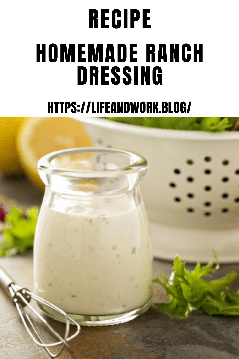 Easy Ranch Dressing Recipe Without Mayonnaise