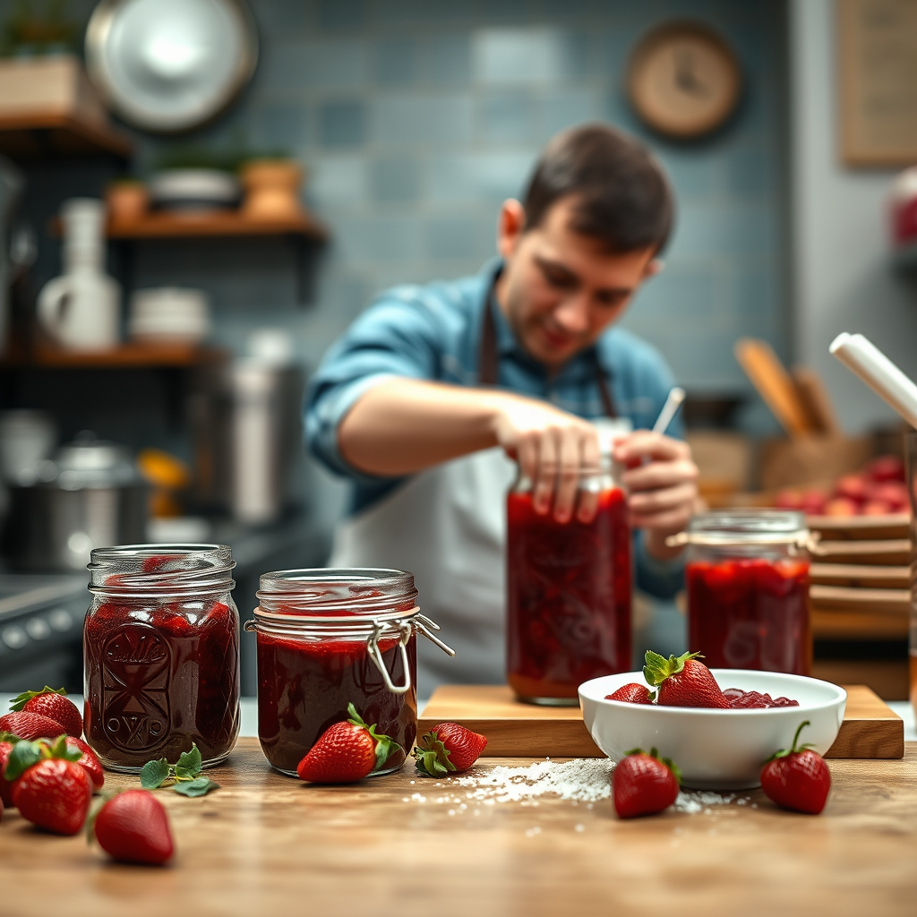 Guide - recipe for making strawberry jam