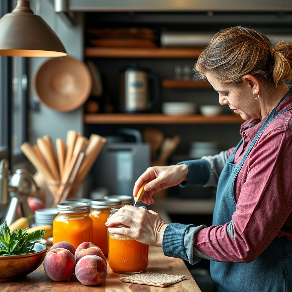 Guide - recipe for canning peach jam