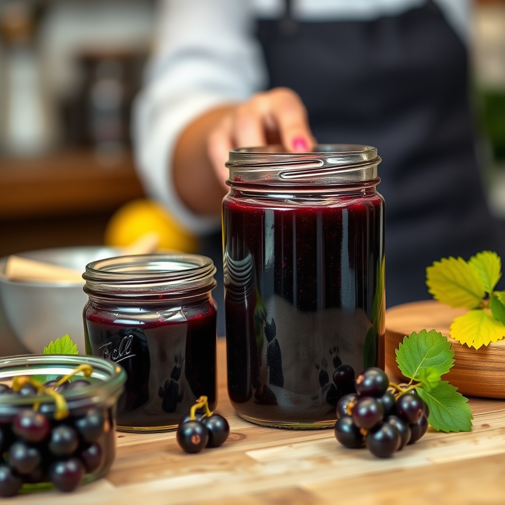 Guide - recipe for making blackcurrant jam