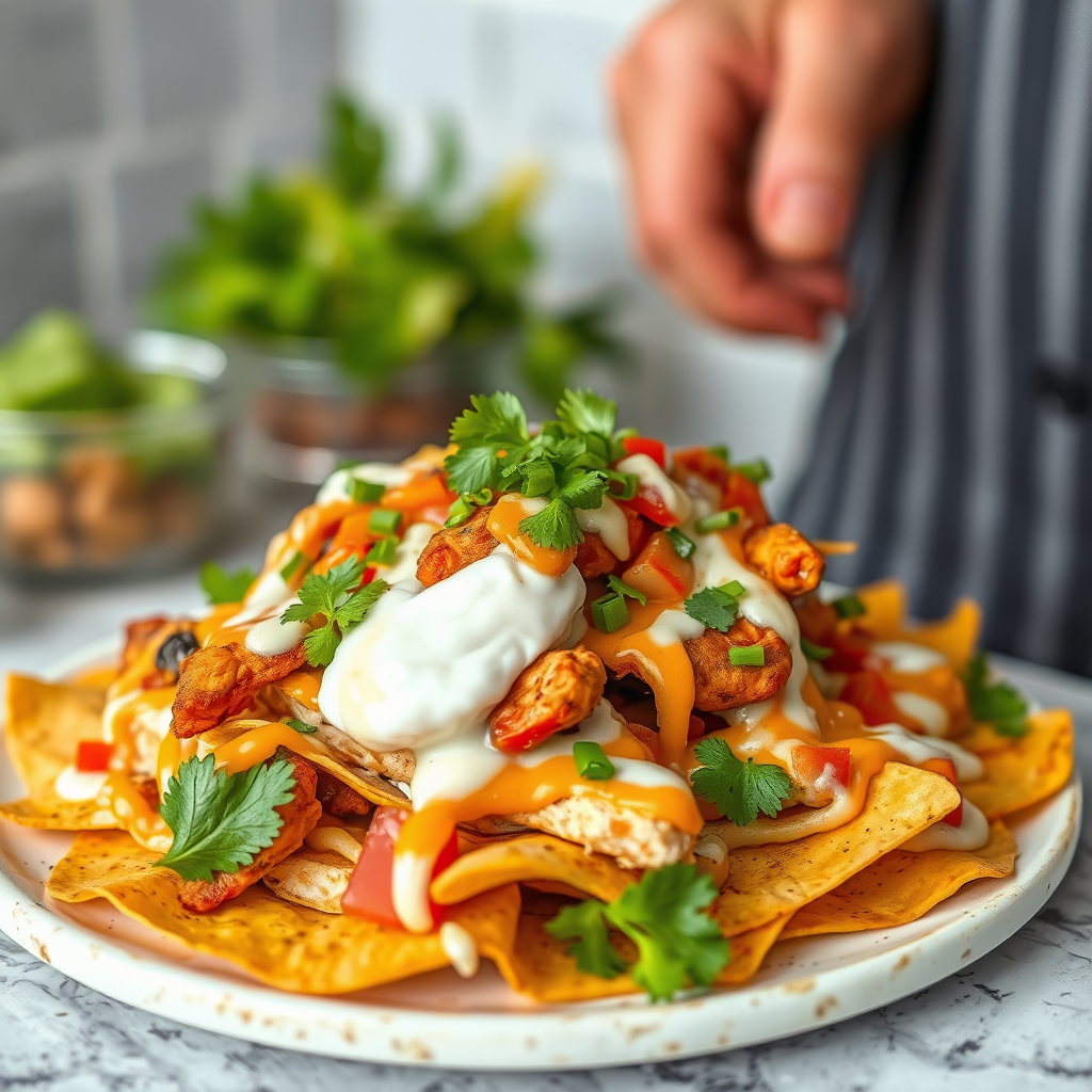 Heat & Temperature - simple chicken nachos recipe
