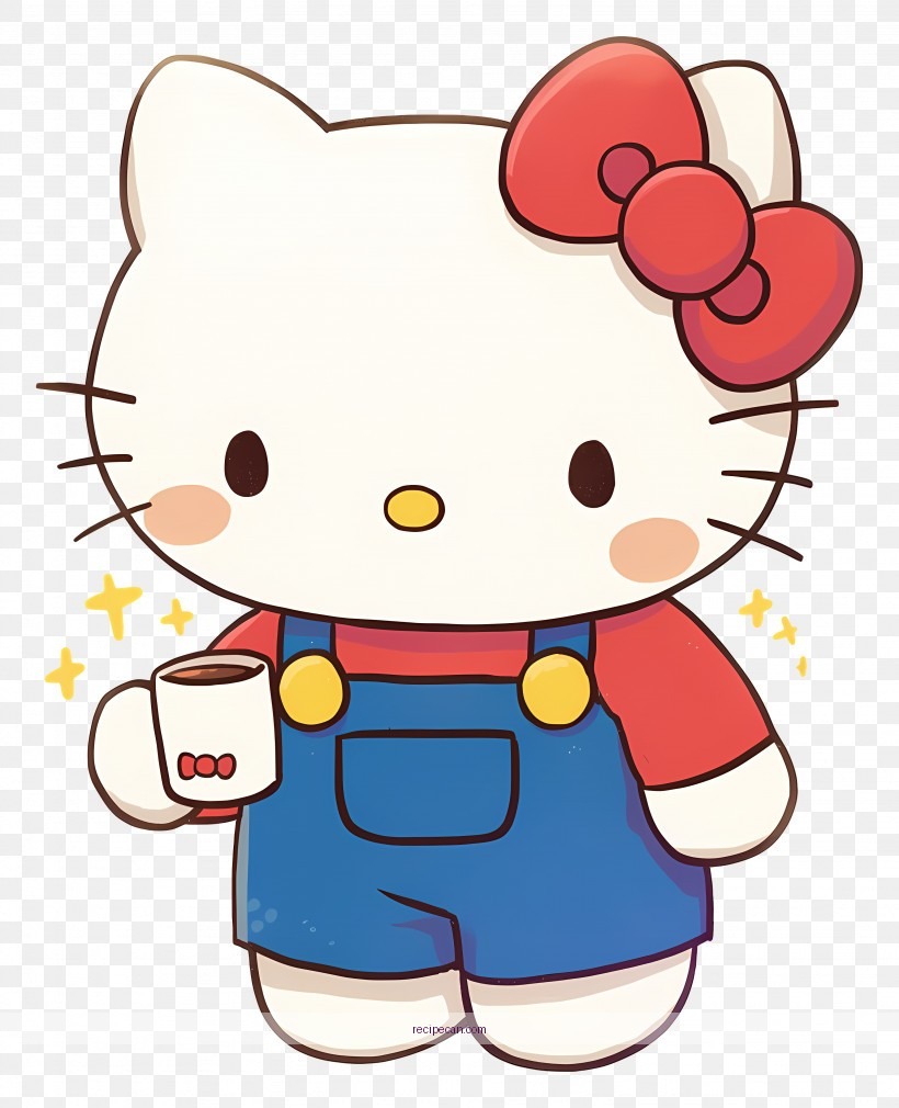 Hello Kitty Coffee Recipe Close-Up Illustration Hello Kitty Coffee Recipes - coffee recipes hello kitty