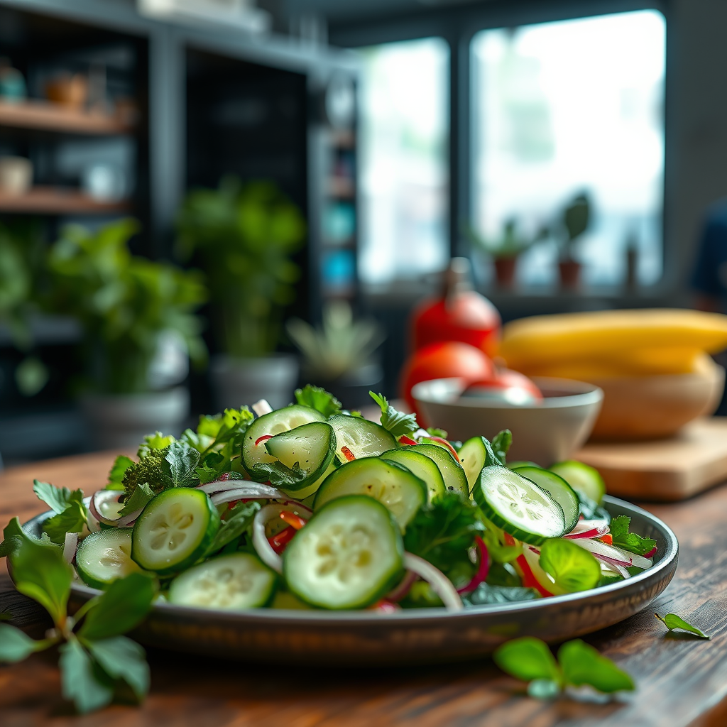 Ingredients - recipe for cucumber salad with mayonnaise