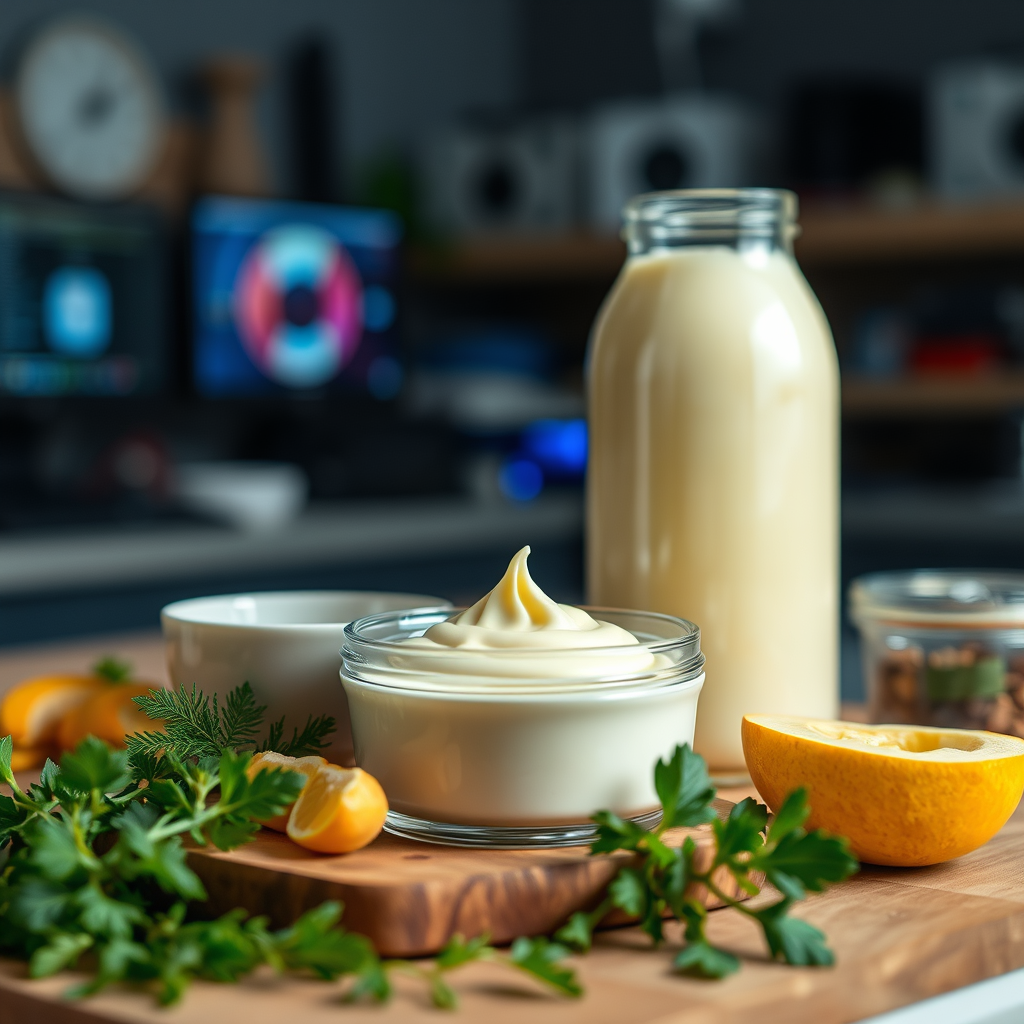 Ingredients - recipe for making mayonnaise
