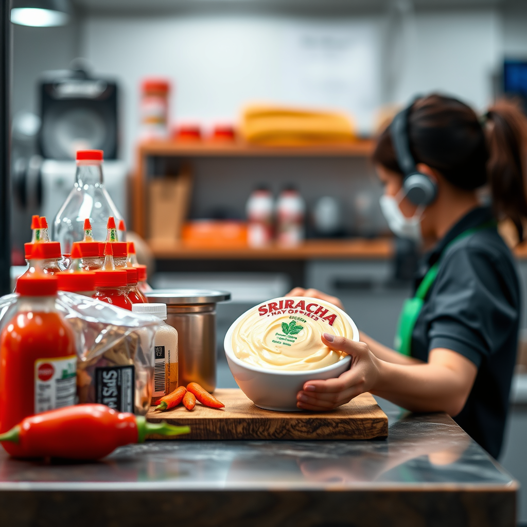 Ingredients - sriracha mayonnaise recipe