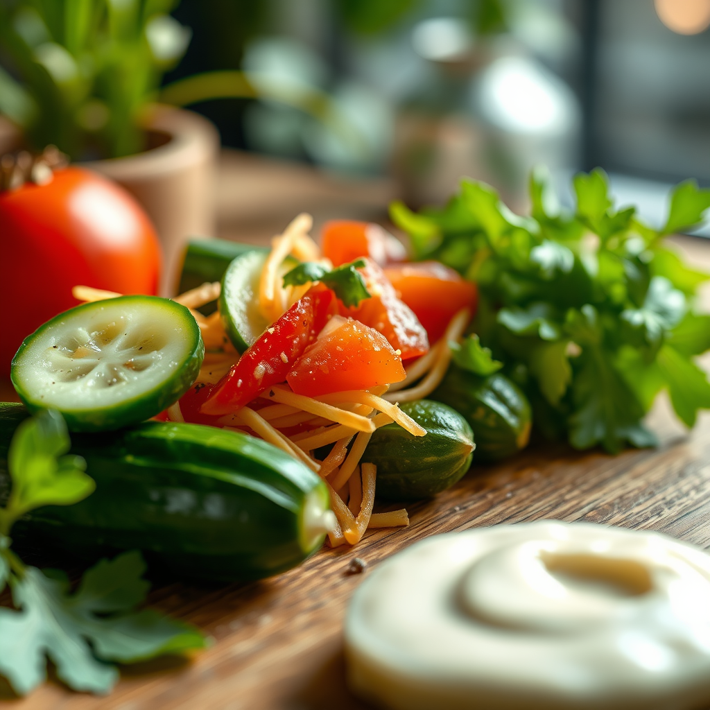 Ingredients - cucumber salad recipe mayonnaise