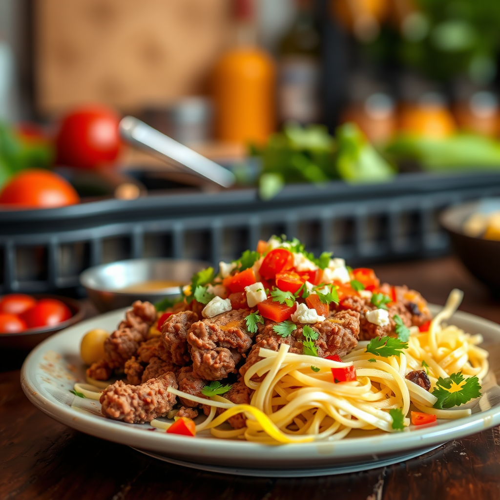Ingredients - nacho recipe with ground beef