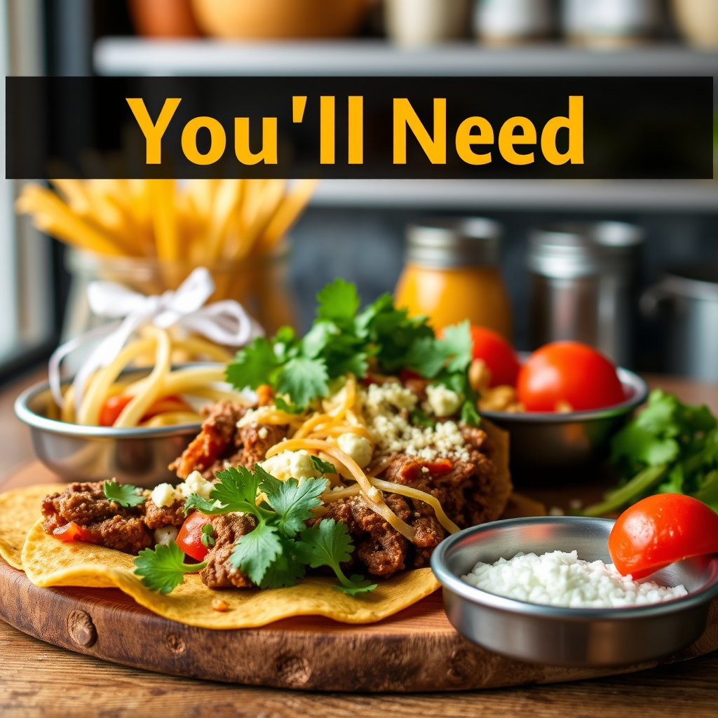 Ingredients - beef nacho recipe