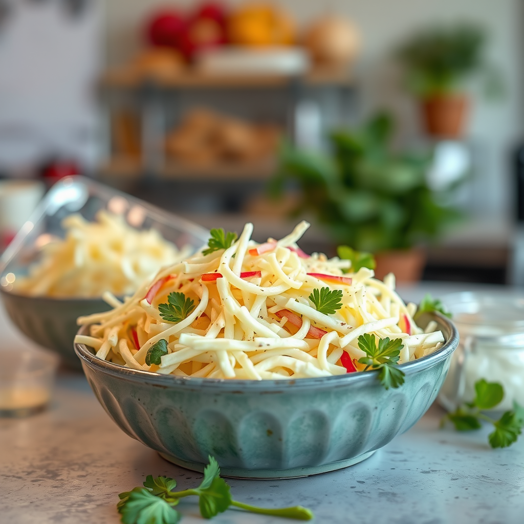 Ingredients - traditional coleslaw recipe with mayonnaise