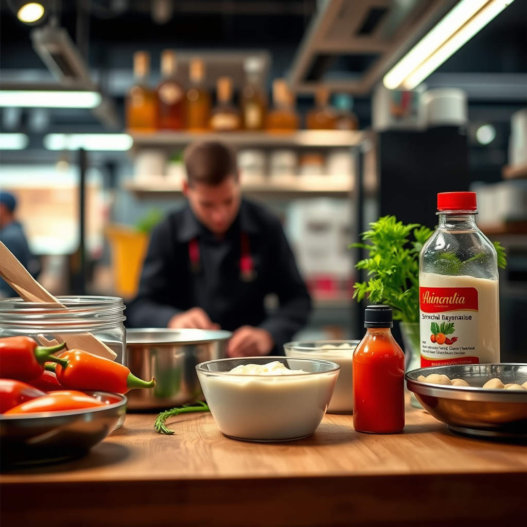 Ingredients - recipe for sriracha mayonnaise