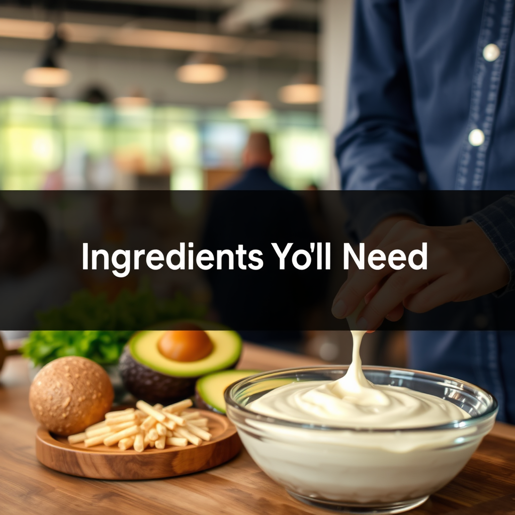 Ingredients - recipe avocado oil mayonnaise