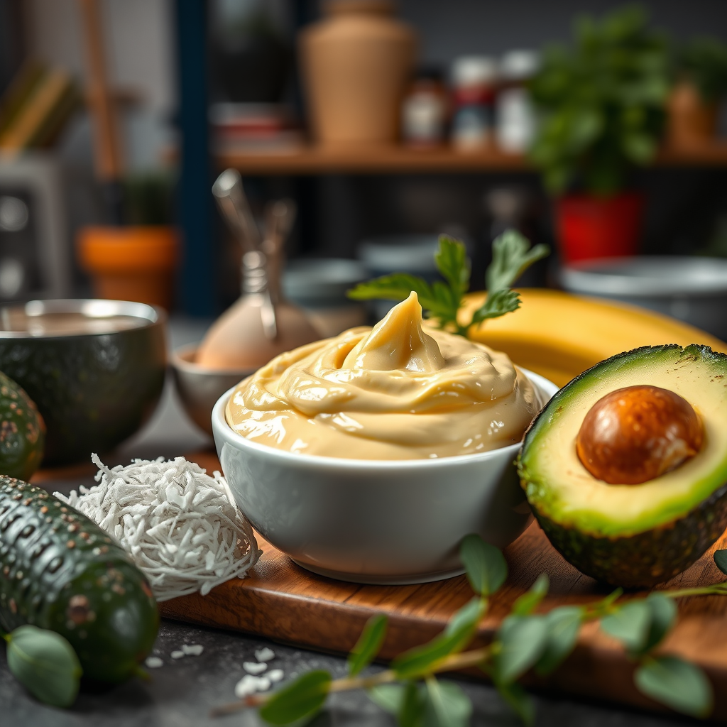 Ingredients - recipe for avocado oil mayonnaise