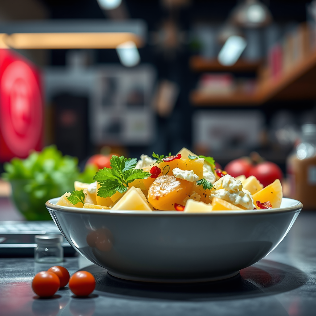 Ingredients - recipe for potato salad with mayonnaise