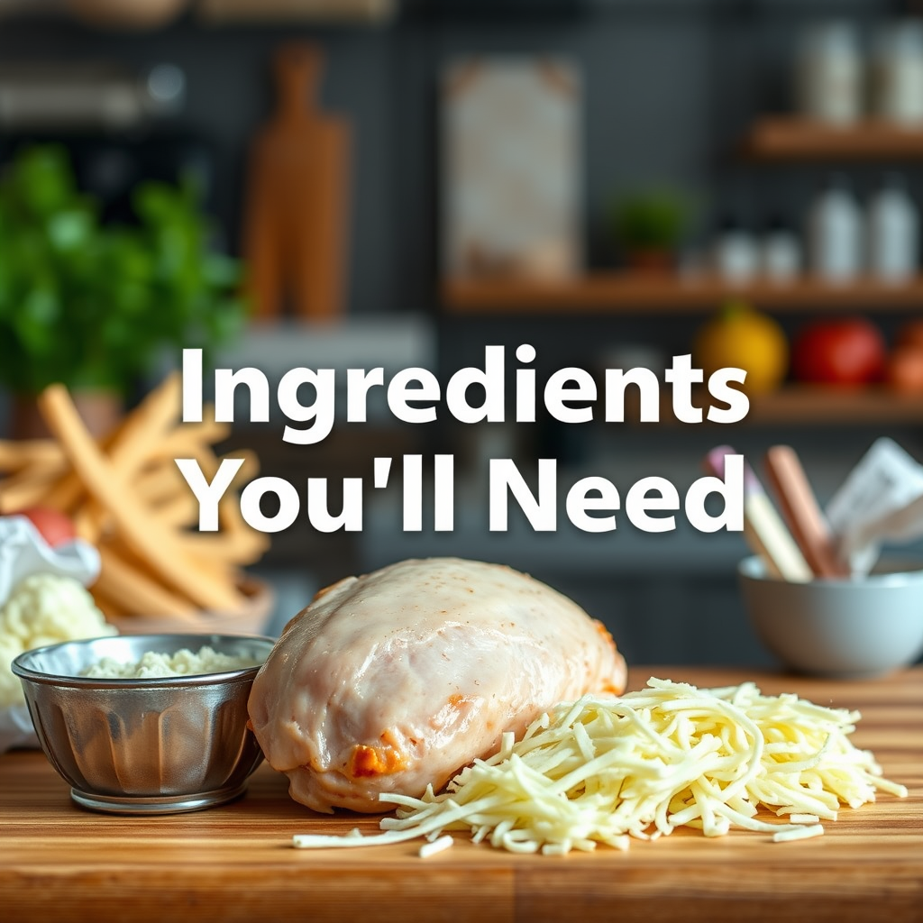 Ingredients - chicken recipe with mayonnaise and parmesan cheese