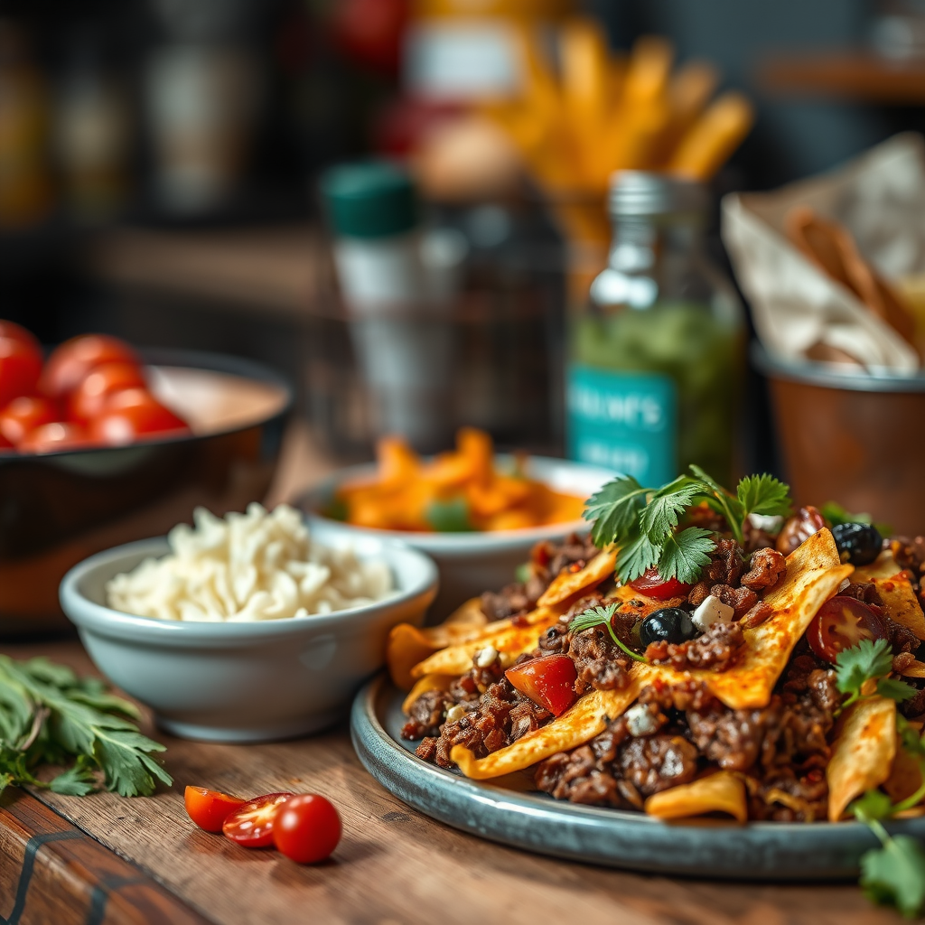 Ingredients - beef and nachos recipe
