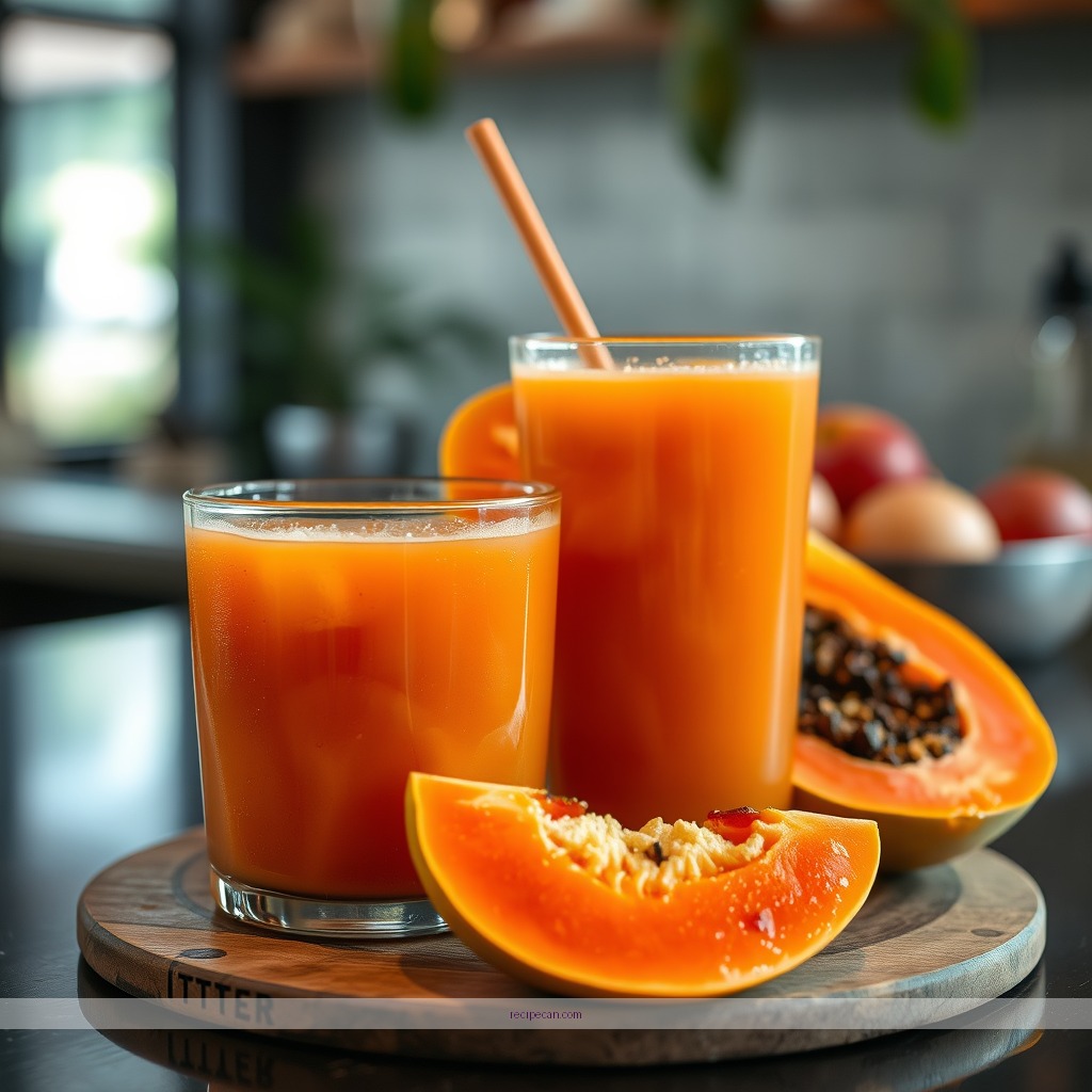 Ingredients - recipe for papaya juice