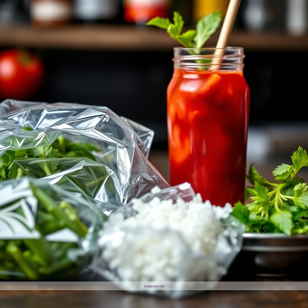 Ingredients - bloody mary recipe with v8 juice
