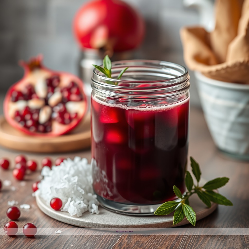 Ingredients - juice with pomegranate recipe