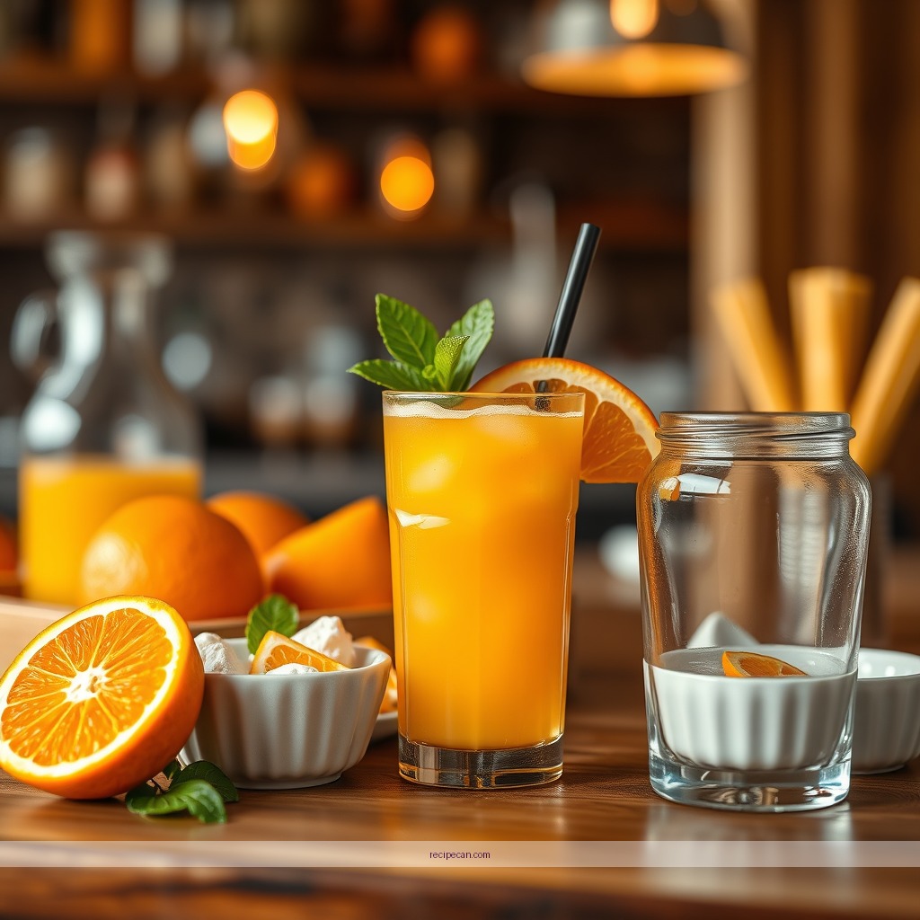 Ingredients - orange julius with orange juice recipe