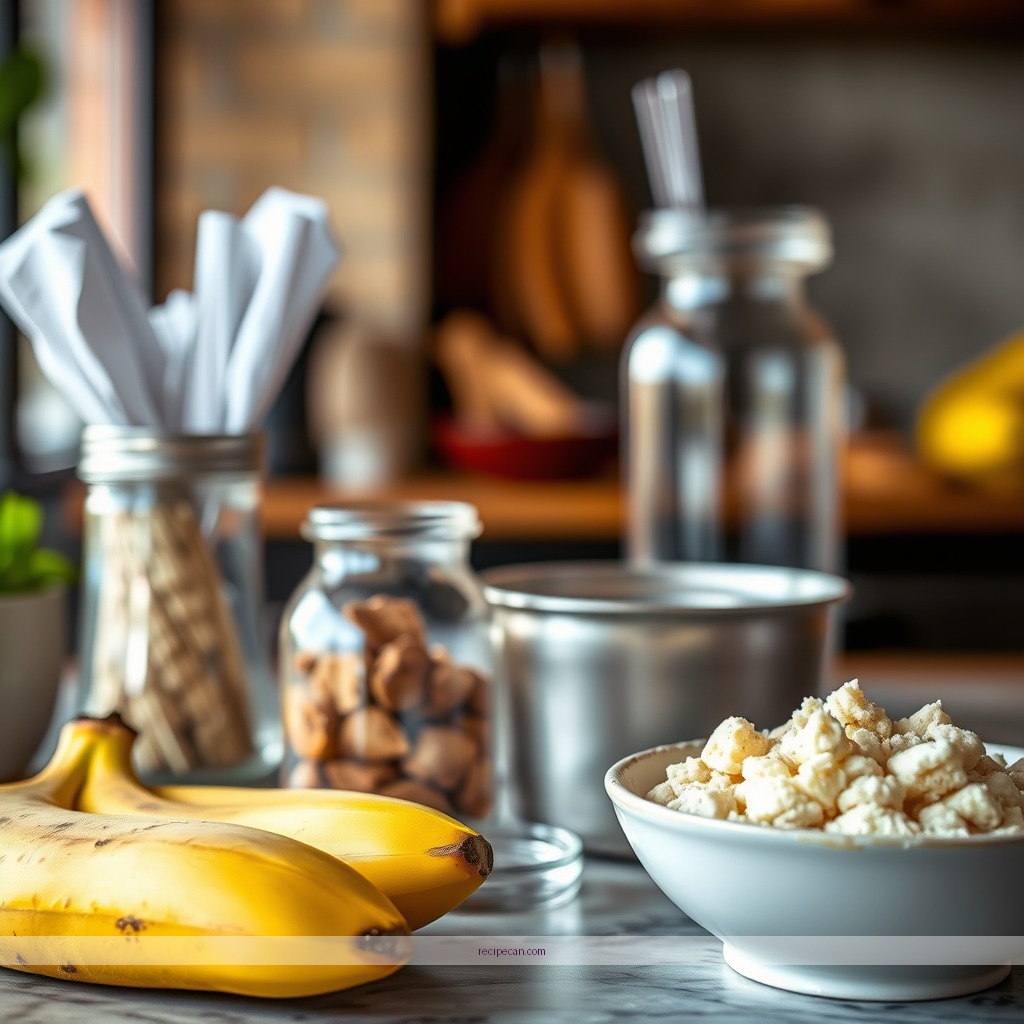 Ingredients - recipe for banana juice