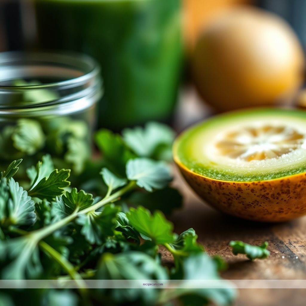 Ingredients - recipe for green juice