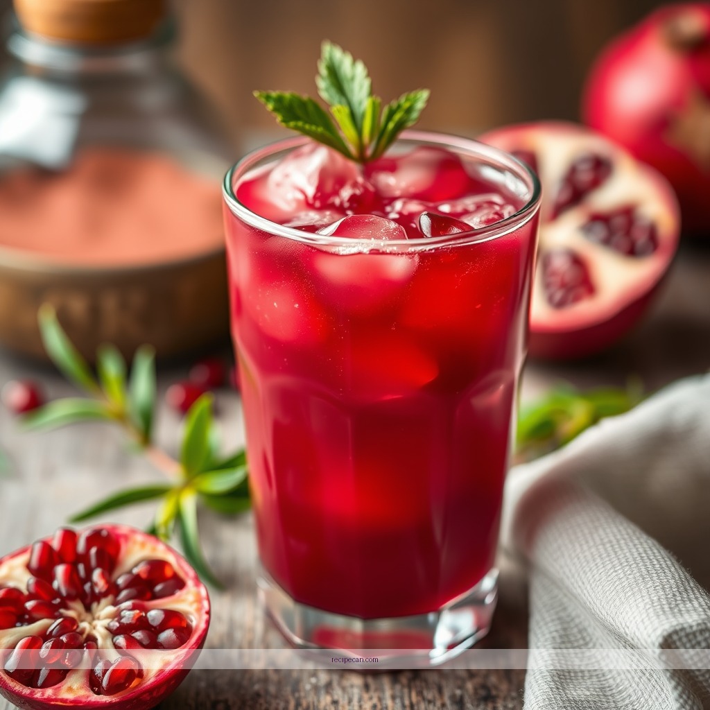 Ingredients - recipe pomegranate juice