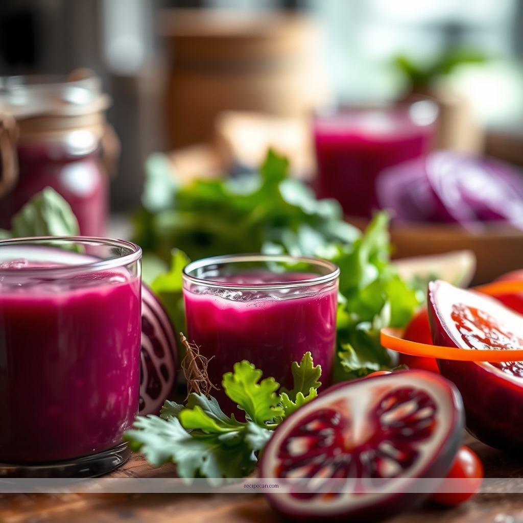 Ingredients - red cabbage juice recipe