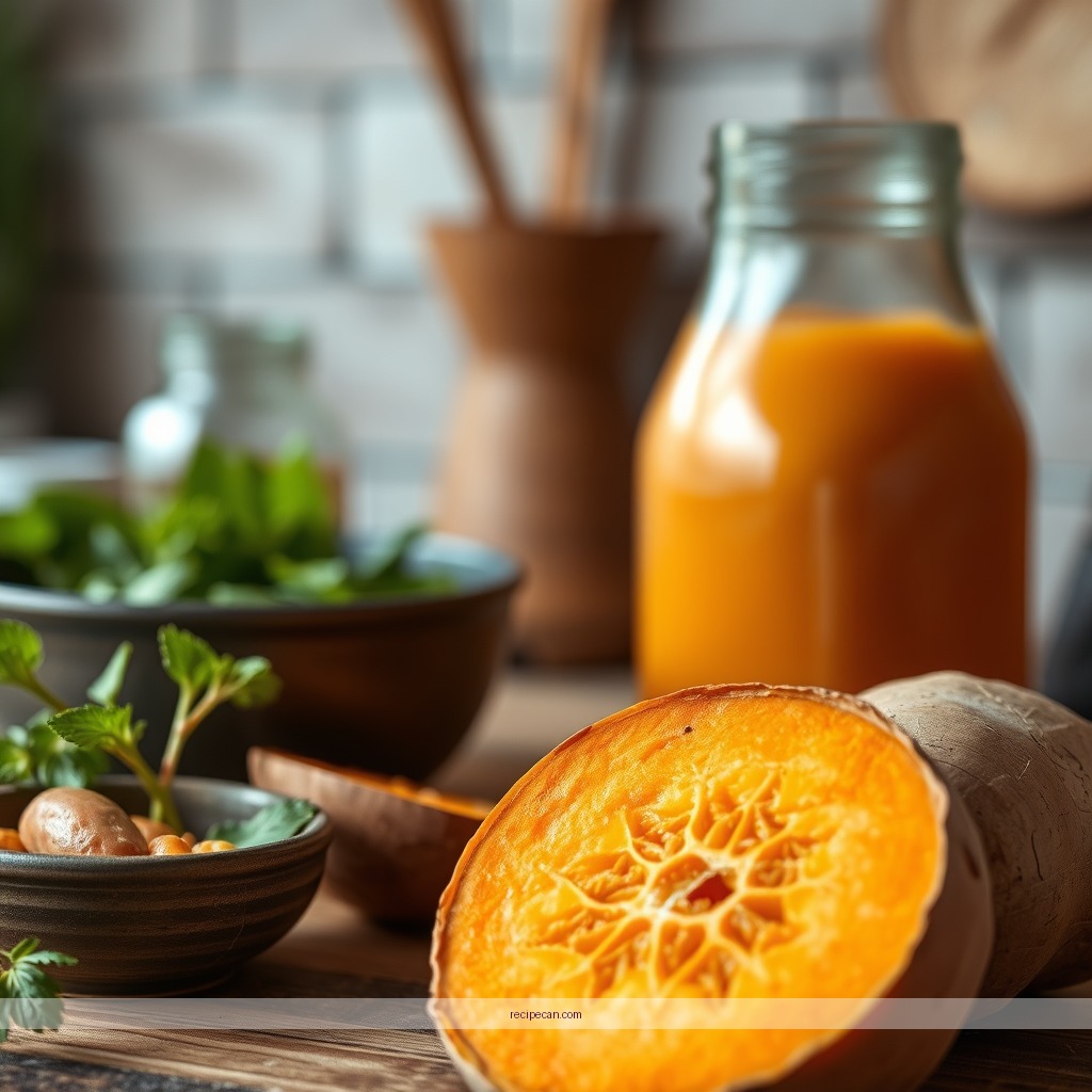 Ingredients - sweet potato juice recipe