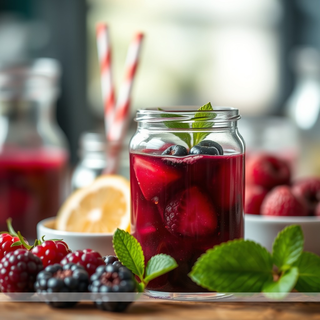 Ingredients - berry juice recipe