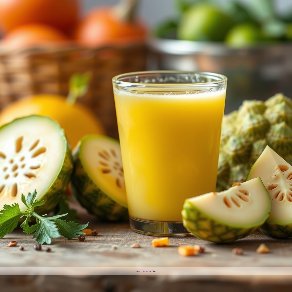 Ingredients - cantaloup juice recipe