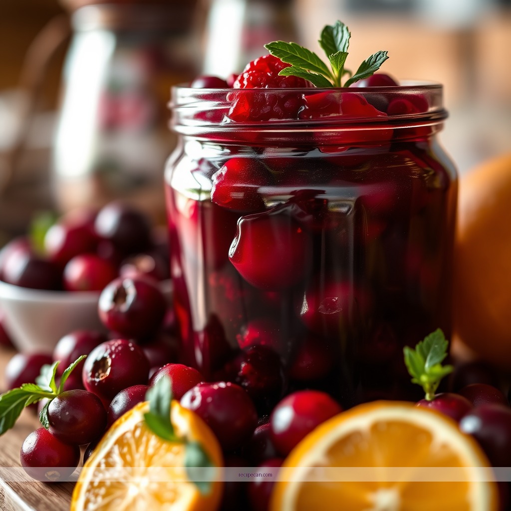 Ingredients - cranberry relish recipe with orange juice