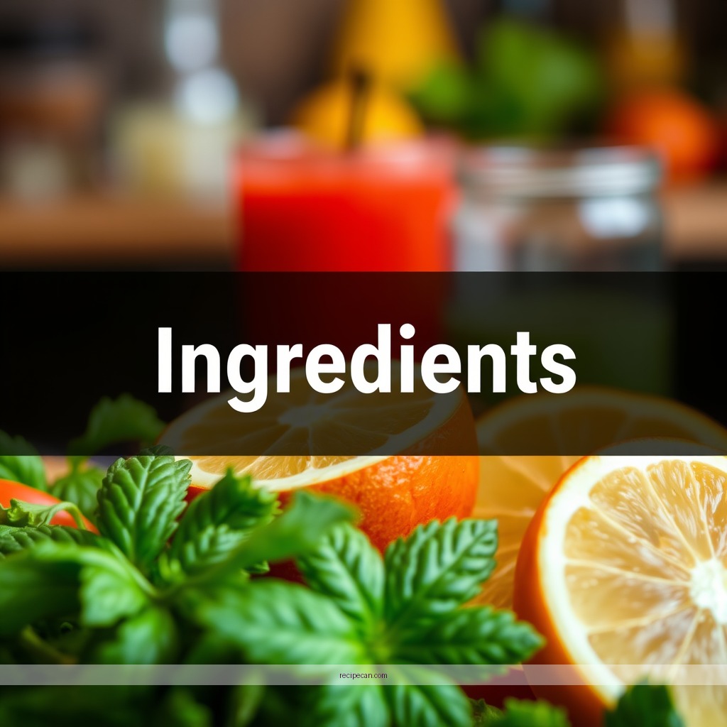 Ingredients - fresh juice recipe