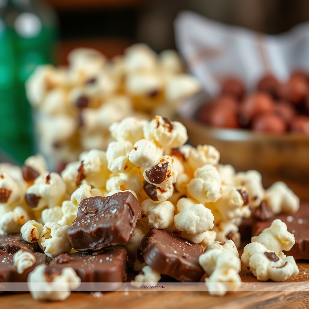 Ingredients - chocolate and popcorn recipe