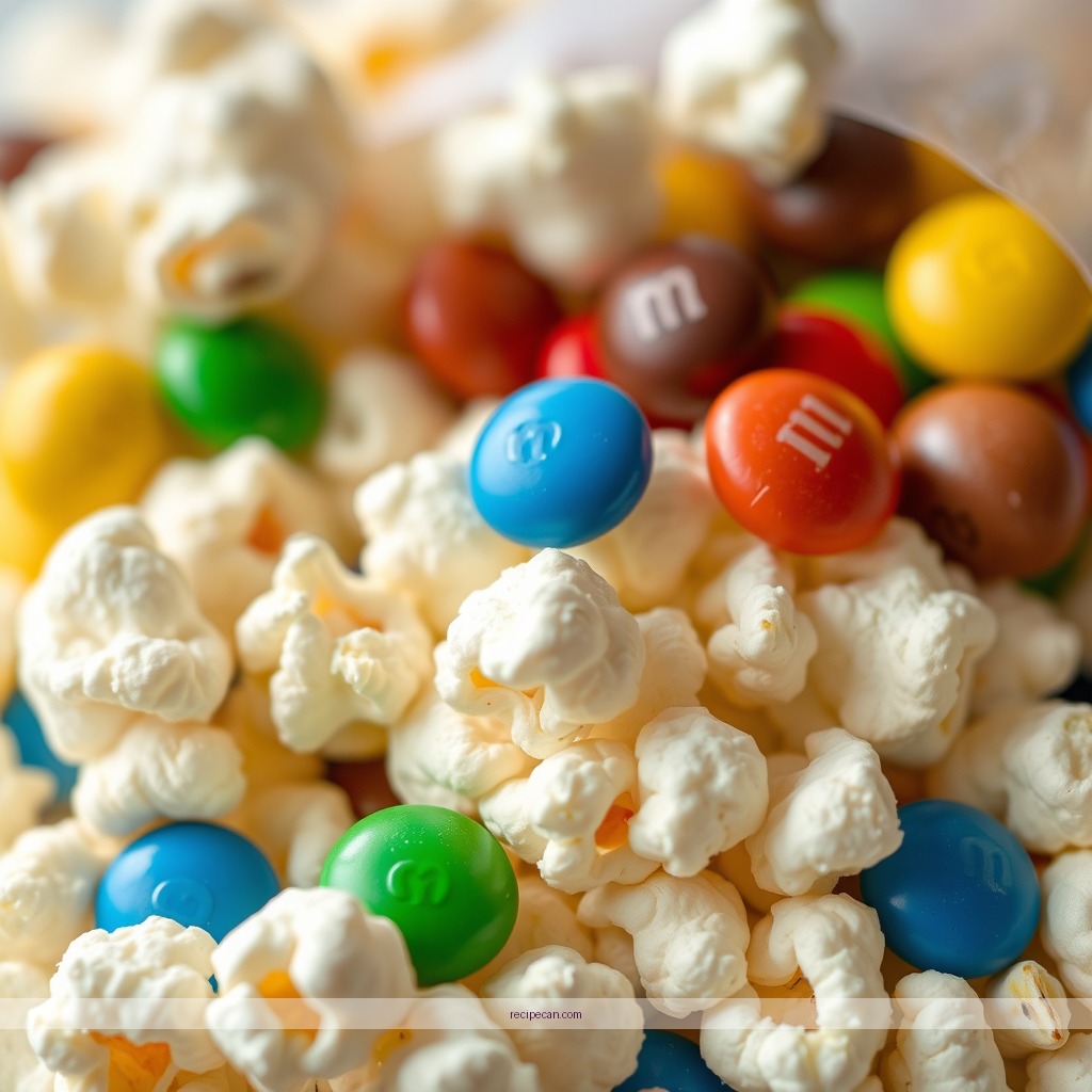Ingredients - popcorn with m&ms recipe