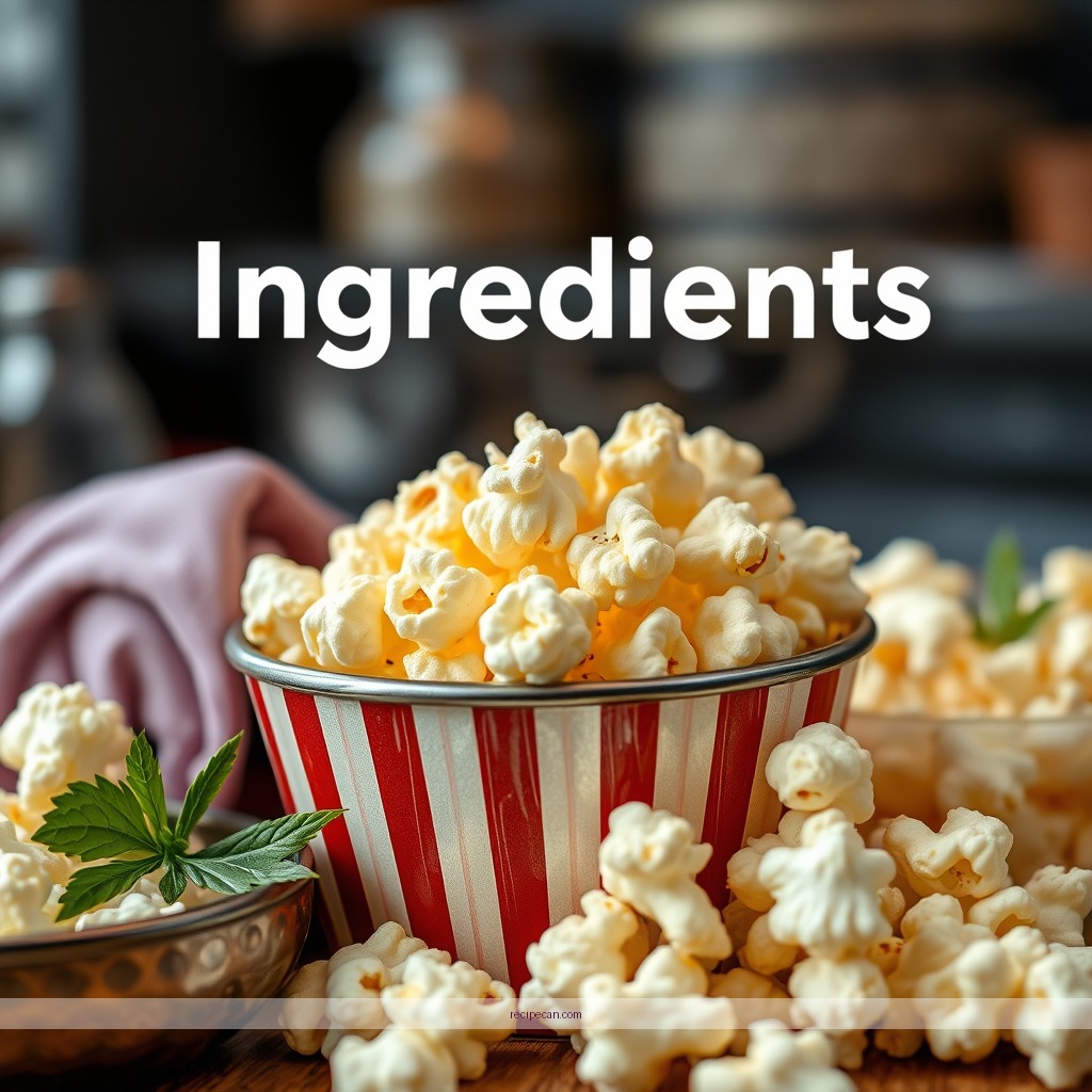 Ingredients - cinema popcorn recipe