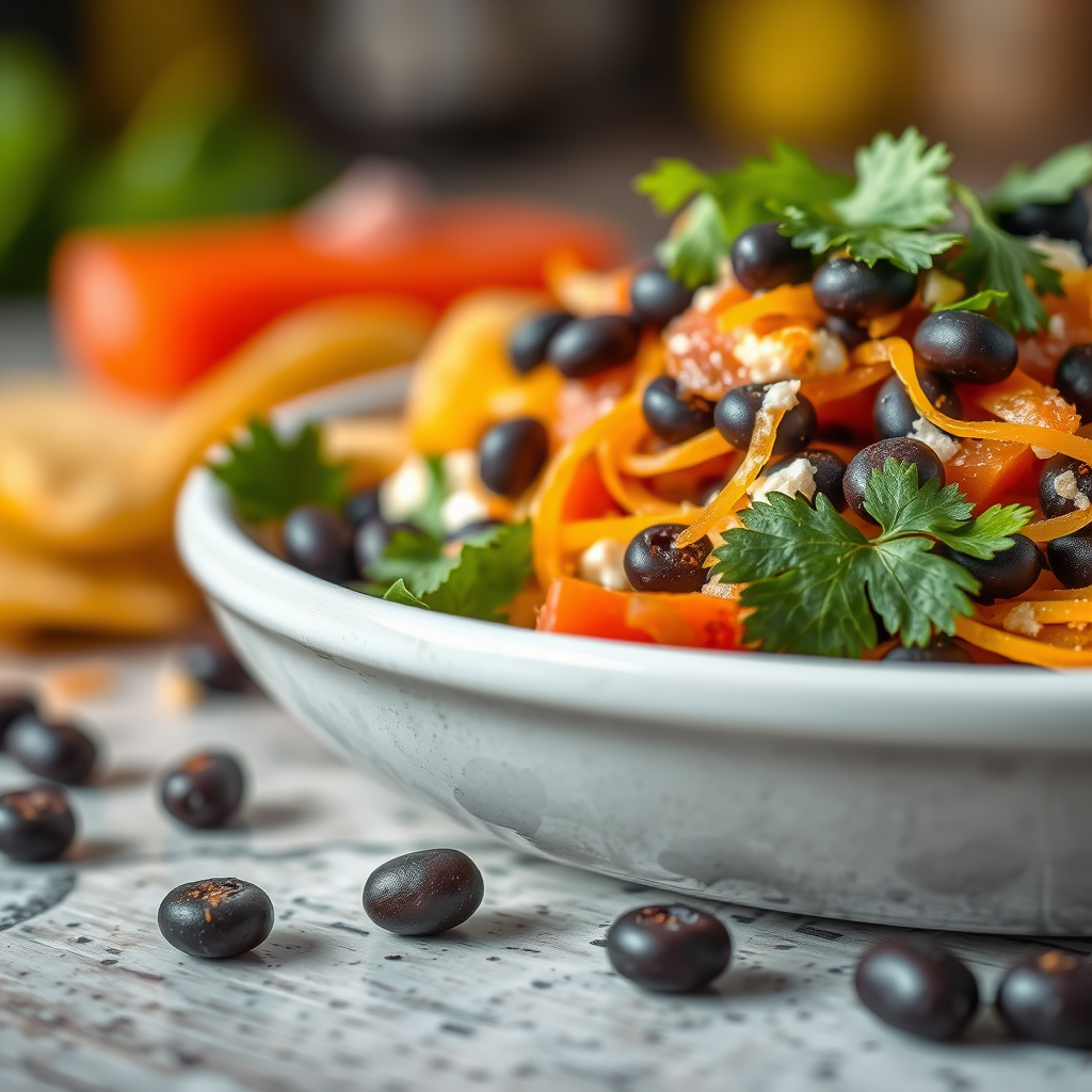 Ingredients - nachos recipe with black beans