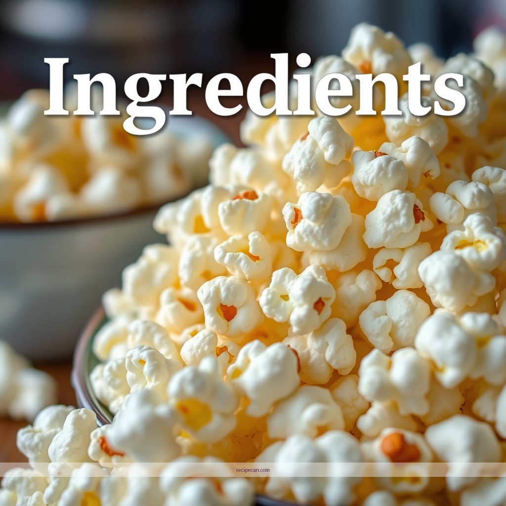 Ingredients - good popcorn recipes